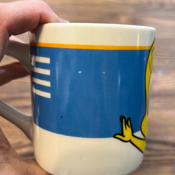 Vintage 1998 Tweety Bird  By LOONEY-TUNES   Cup / Mug Yellow Blue - Picture 5 of 9